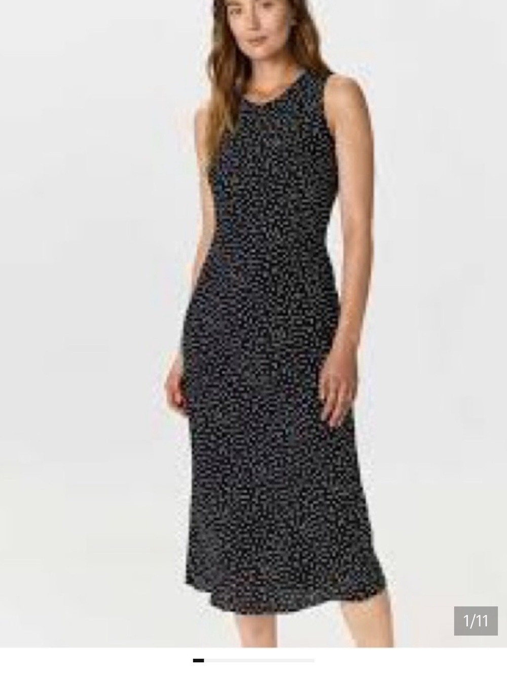 Quince | Washable Mulberry Silk dress Tiny Dots women’s size large